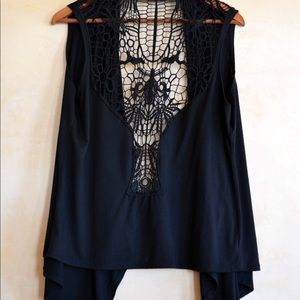 Black Lacy Vest